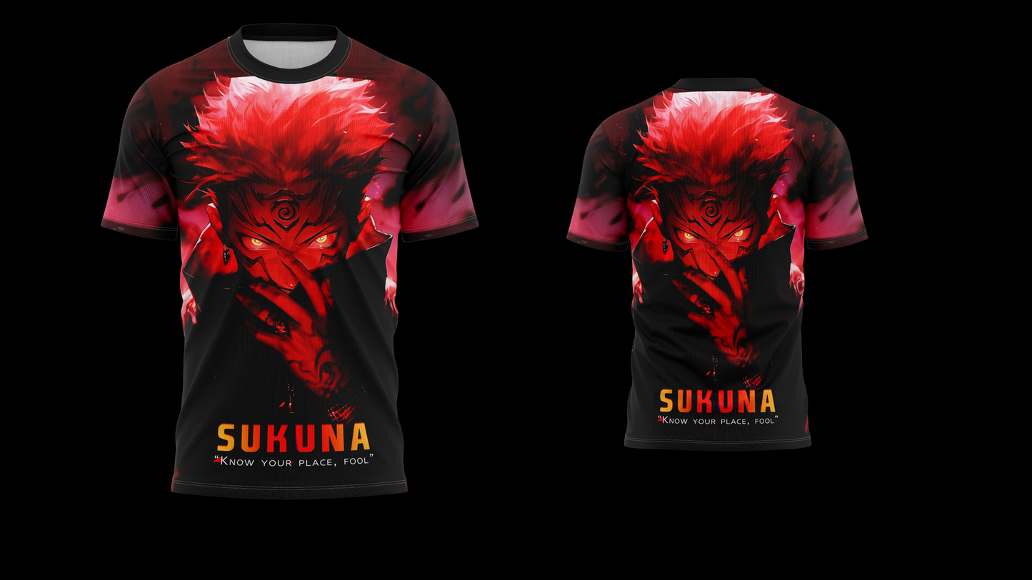 Jujustu Kaisen: SUKUNA "Know your Place, Fool" GRAPHIC T-shirt | AIGenz