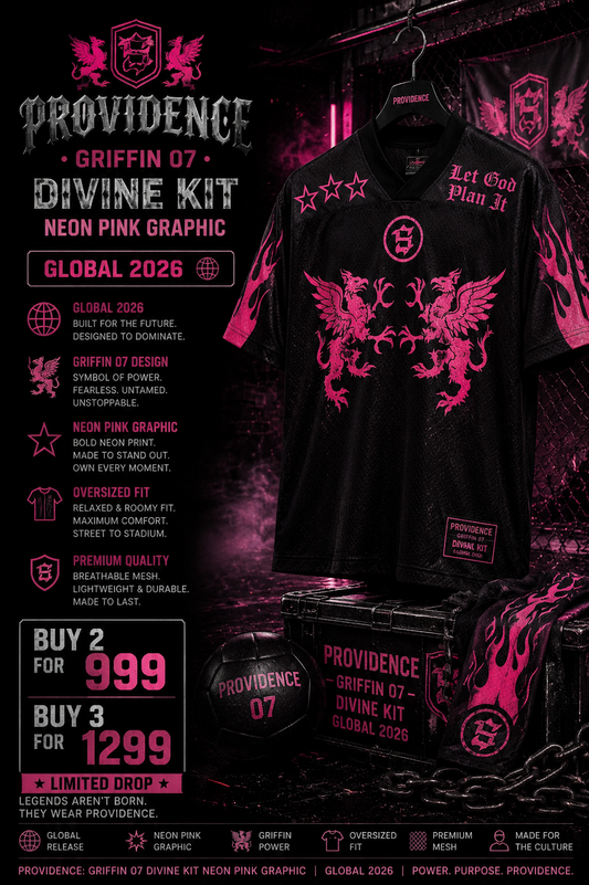 Providence: Griffin 07 Divine Kit Neon Pink Graphic Oversized T-shirt