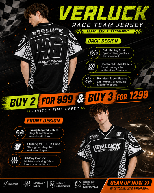 Verluck: Race Team 46 Grand Prix Kit Monochrome Flame Graphic Oversized T-shirt