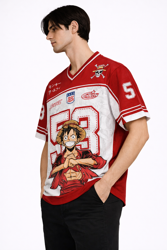 One Piece: Luffy 53 All-Star Kit Red Force Graphic Oversized tshirt