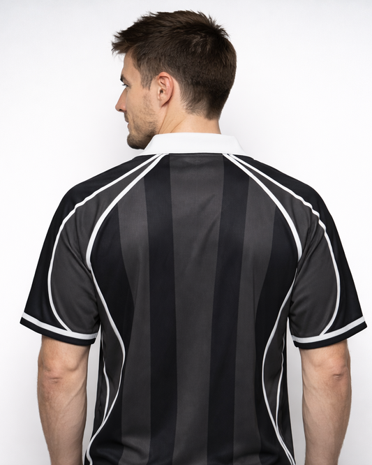 Germany: Retro 20 Heritage Kit Tricolor Chevron Knit Oversized Polo T-shirt