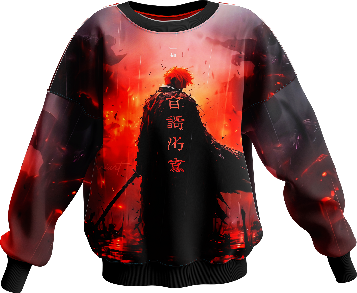 Fiery Samurai - SWEATSHIRT (UHD: Vibrant) - LIMITED EDITION🚨 | AIGenz