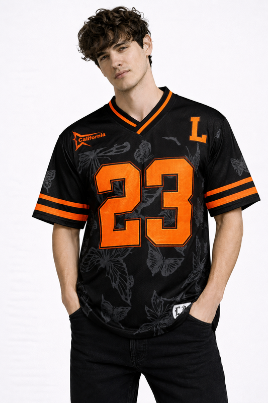 California: Monarch 23 West Coast Mesh Varsity Stripe Oversized Jersey