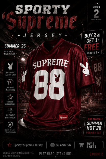Sporty 'Supreme' light Premium Interlock Fabric Tee