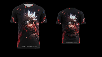 Kakashi Hatake ( 3D Red-flames ) GRAPHIC T-shirt | AIGenz