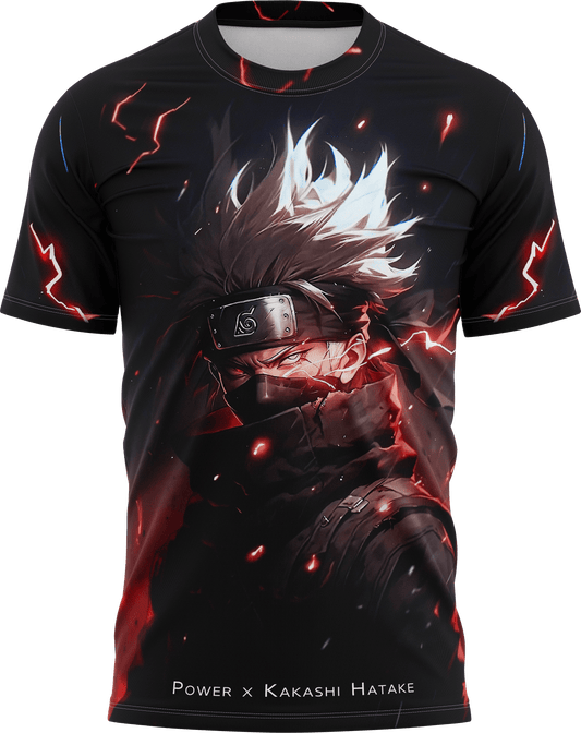 Kakashi Hatake ( 3D Red-flames ) GRAPHIC T-shirt | AIGenz