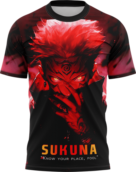 Jujustu Kaisen: SUKUNA "Know your Place, Fool" GRAPHIC T-shirt  | AIGenz