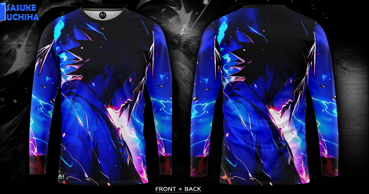 Sasuke Uchiha Vibrant 4320p [Full Sleeve] Graphic Tshirt | AIGenz