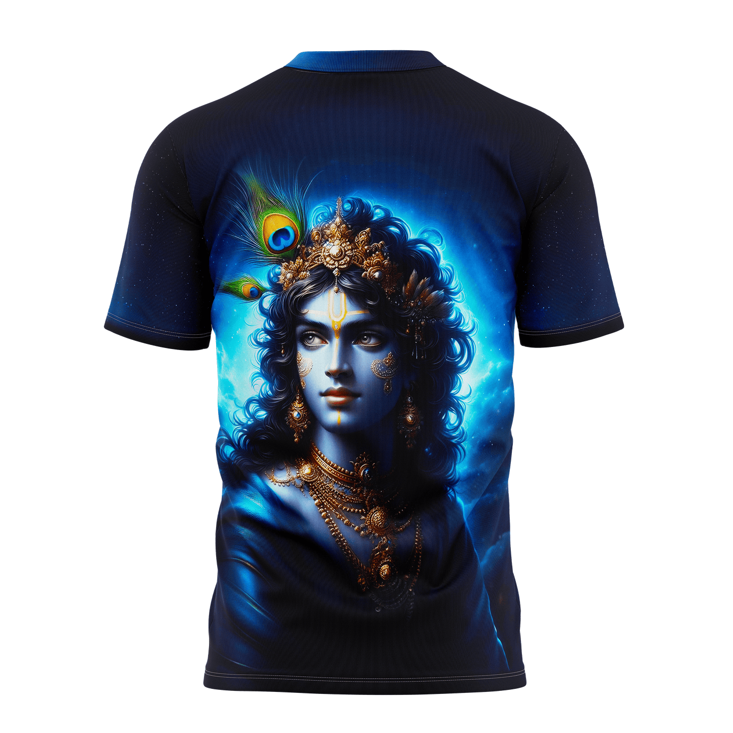 Majestic Lord Shree Krishna Fully Printed Graphic T-shirt | AIGenz