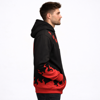 Mangekyou sharingan #5 | Red/Black Hoodie for Man Stylish | 300 GSM Rich Cotton Fleece Solid Oversized Hoodie