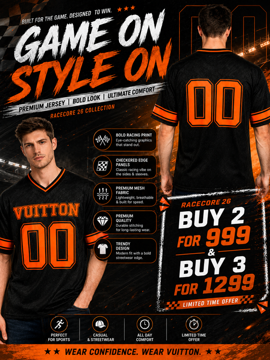 Louis Vuitton: Monogram Jacquard 00 Varsity Neon Stripe Oversized V-Neck Jersey