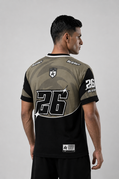 Kickstart: Sportswear 26 Athletics Kit Shadow Wave Typography Oversized T-Shirt