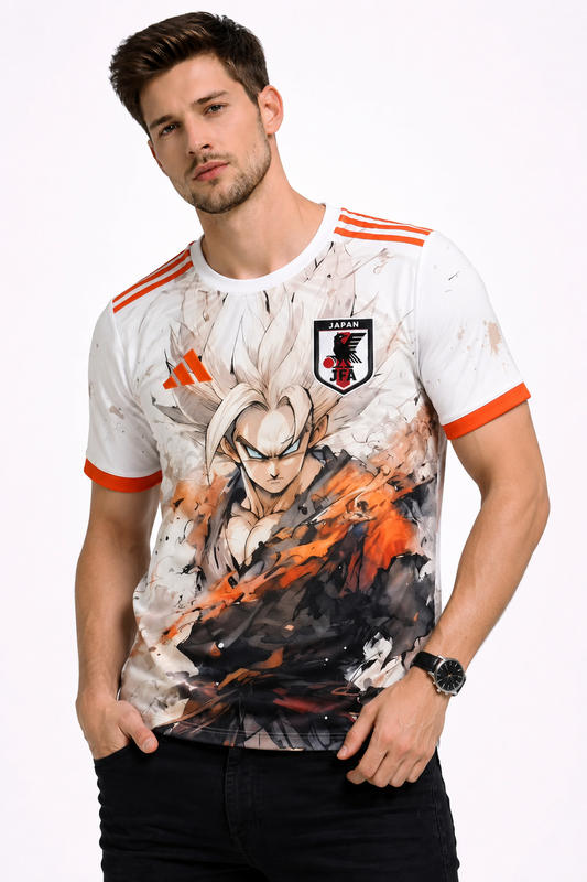 Dragon Ball: Goku 04 Japan National Kit Super Saiyan Flare Graphic Oversized T-shirt