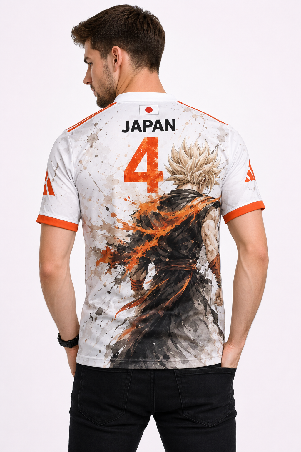 Dragon Ball: Goku 04 Japan National Kit Super Saiyan Flare Graphic Oversized T-shirt