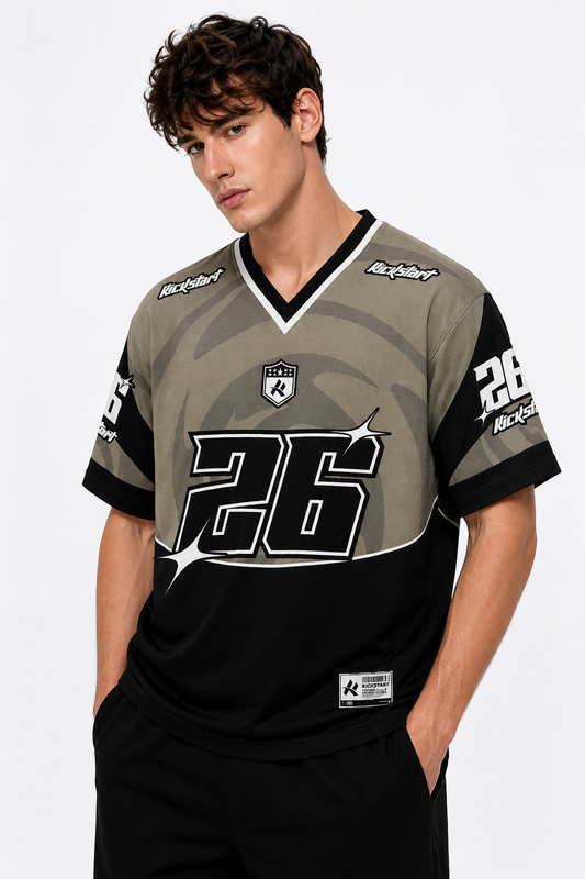 Kickstart: Sportswear 26 Athletics Kit Shadow Wave Typography Oversized T-Shirt