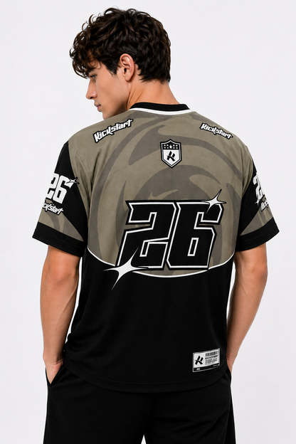 Kickstart: Sportswear 26 Athletics Kit Shadow Wave Typography Oversized T-Shirt