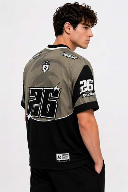 Kickstart: Sportswear 26 Athletics Kit Shadow Wave Typography Oversized T-Shirt