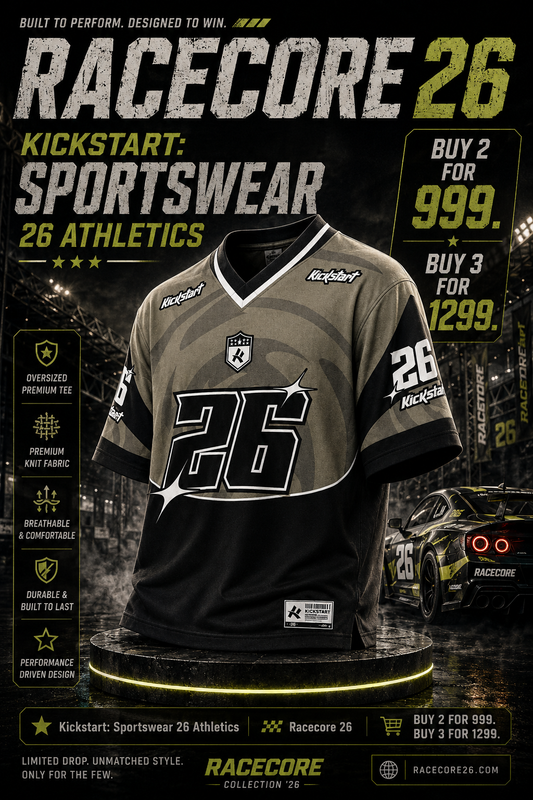 Kickstart: Sportswear 26 Athletics Kit Shadow Wave Typography Oversized T-Shirt