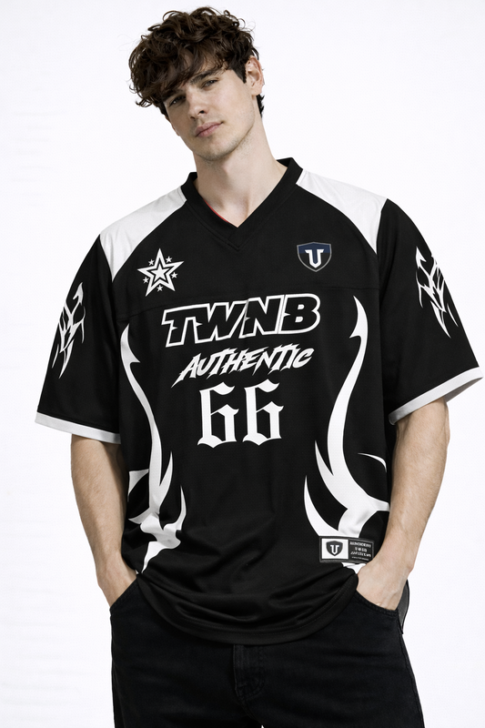 Tribal Inferno Graphic Tee | Cyber-Y2K Oversized Streetwear Jersey