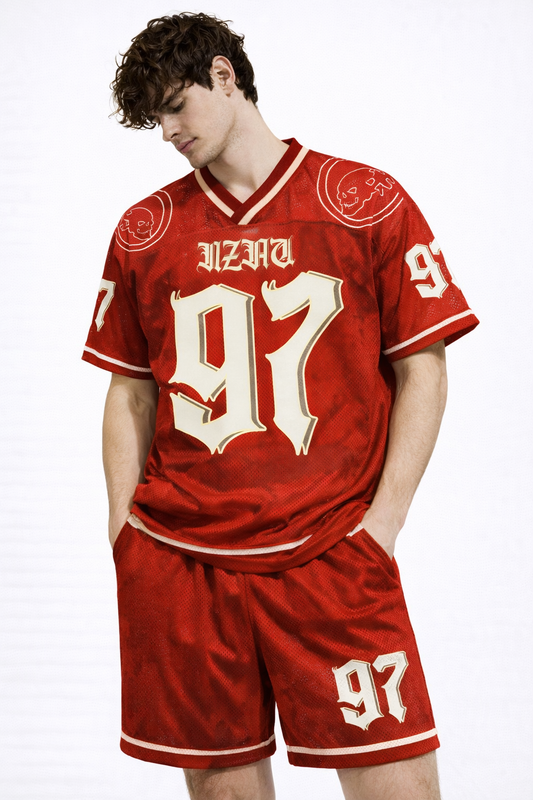 "Inferno" Mesh Streetwear Duo | Cyber-Y2K Oversized Co-ord