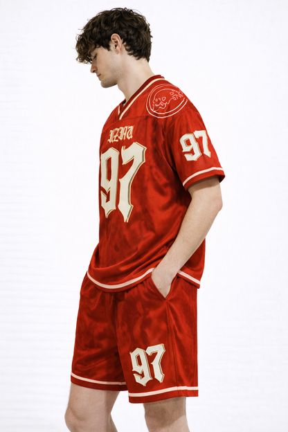 "Inferno" Mesh Streetwear Duo | Cyber-Y2K Oversized Co-ord