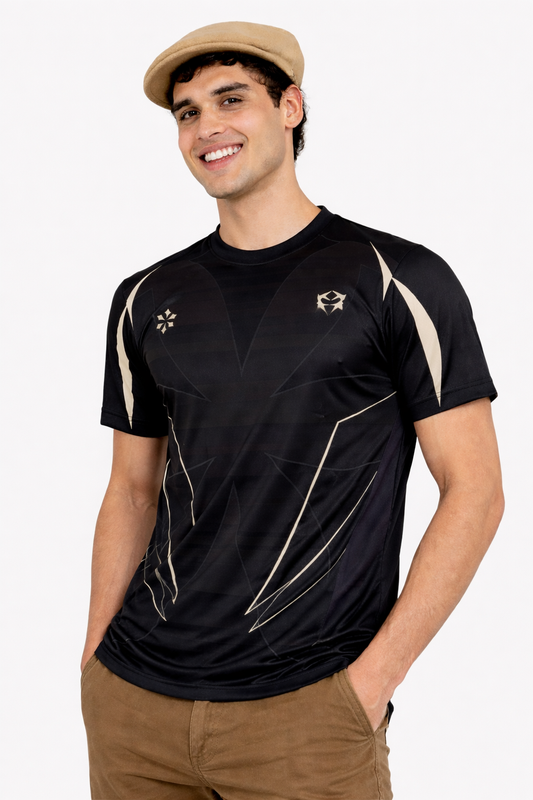 Vergence: Tech-Sport 99 Kinetic Astral Panelled Raglan Oversized T-shirt