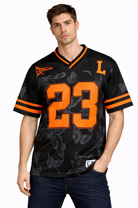 California: Monarch 23 West Coast Mesh Varsity Stripe Oversized Jersey