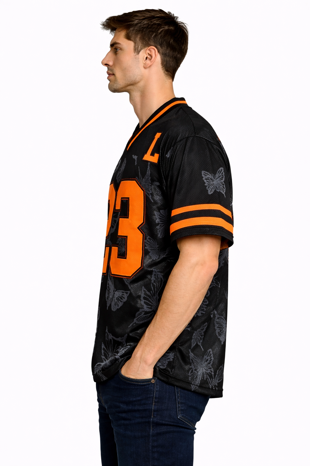 California: Monarch 23 West Coast Mesh Varsity Stripe Oversized Jersey