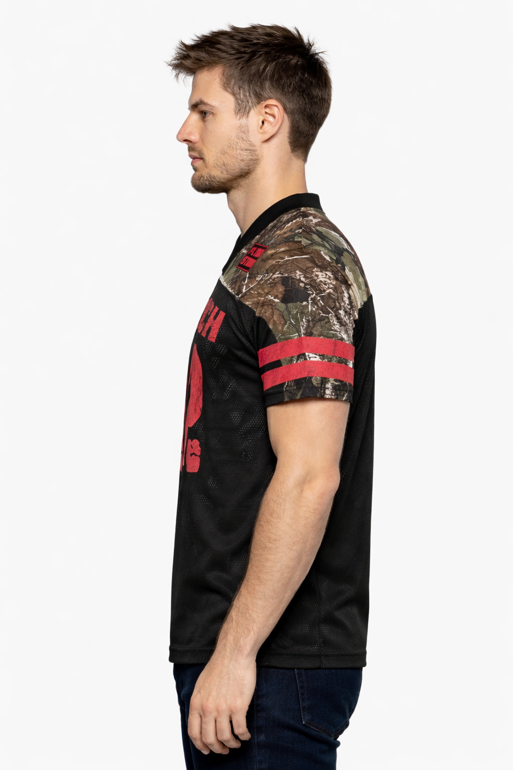 Flyrich: Studio 22 Military Kit Woodland Camo Graphic Oversized T-shirt