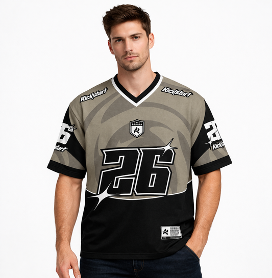 Kickstart: Sportswear 26 Athletics Kit Shadow Wave Typography Oversized T-Shirt