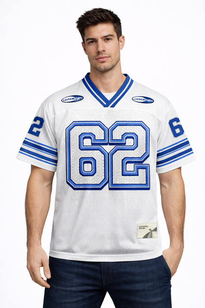 Lwmoney: Gridiron 62 Studio Archive Cobalt Stripe Mesh Cropped Jersey