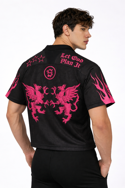 Providence: Griffin 07 Divine Kit Neon Pink Graphic Oversized T-shirt