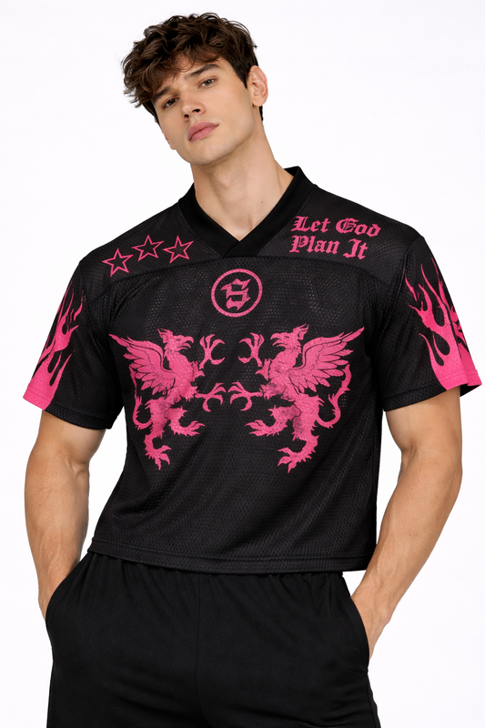 Providence: Griffin 07 Divine Kit Neon Pink Graphic Oversized T-shirt