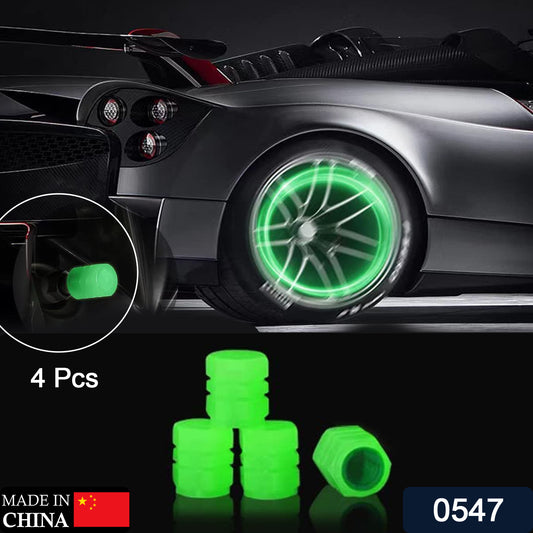 Vibrant Tyre Valve Caps Luminous Glow Car Tire Air Stem Valve Cap Covers ( 4 Pcs ) | Upgrade your Vehicles tyres!