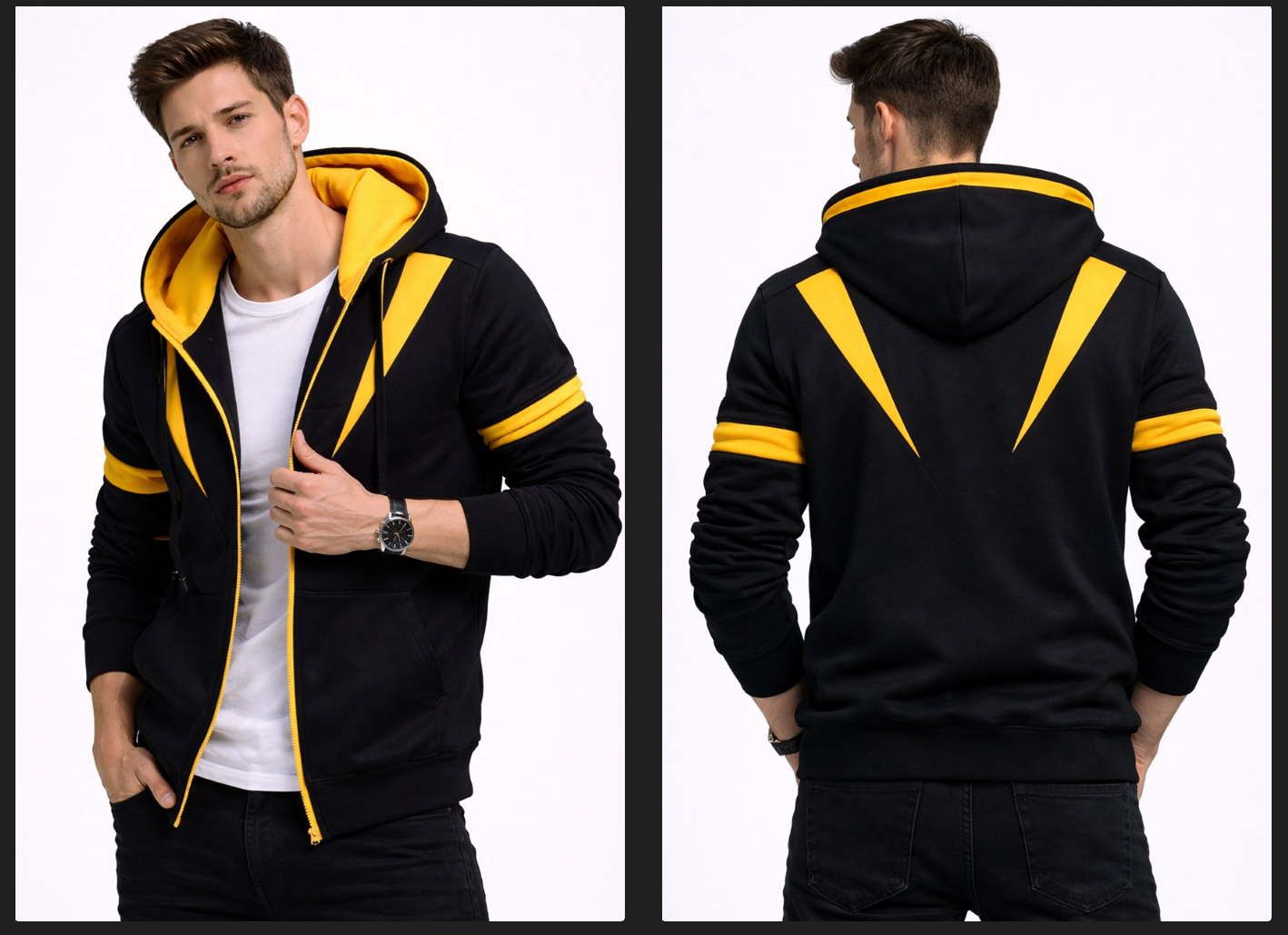 Men Slim Fit Zip-up Hoodie-#3 | Hoodie for Man Stylish | Rich Cotton Fleece Blend | urban streetwear