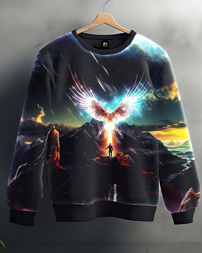 Majestic Eagle Artwork UHD Sweatshirt | AIGenz