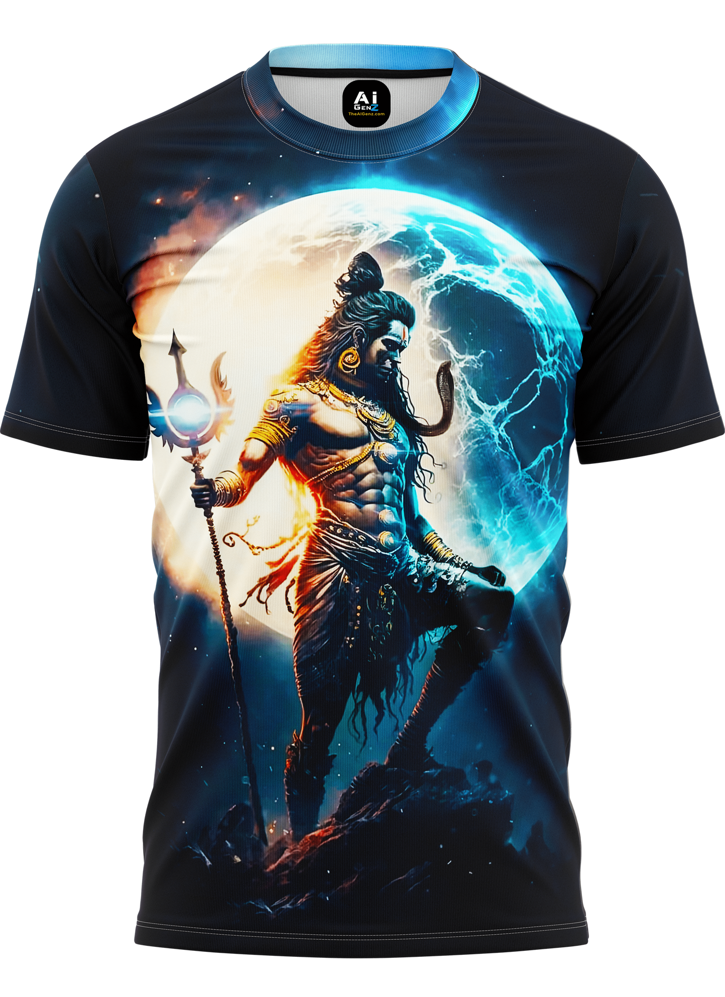 Futuristic Deity UHD Graphic T-shirt | AIGenz