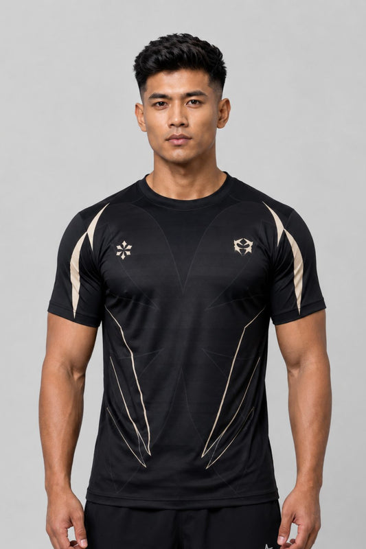 Vergence: Tech-Sport 99 Kinetic Astral Panelled Raglan Oversized T-shirt