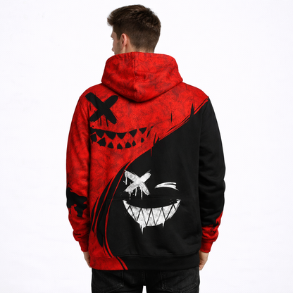 Urban streetwear XO hoodie #6 | Red/Black Hoodie for Man Stylish | 300 GSM Rich Cotton Fleece Solid Oversized Hoodie