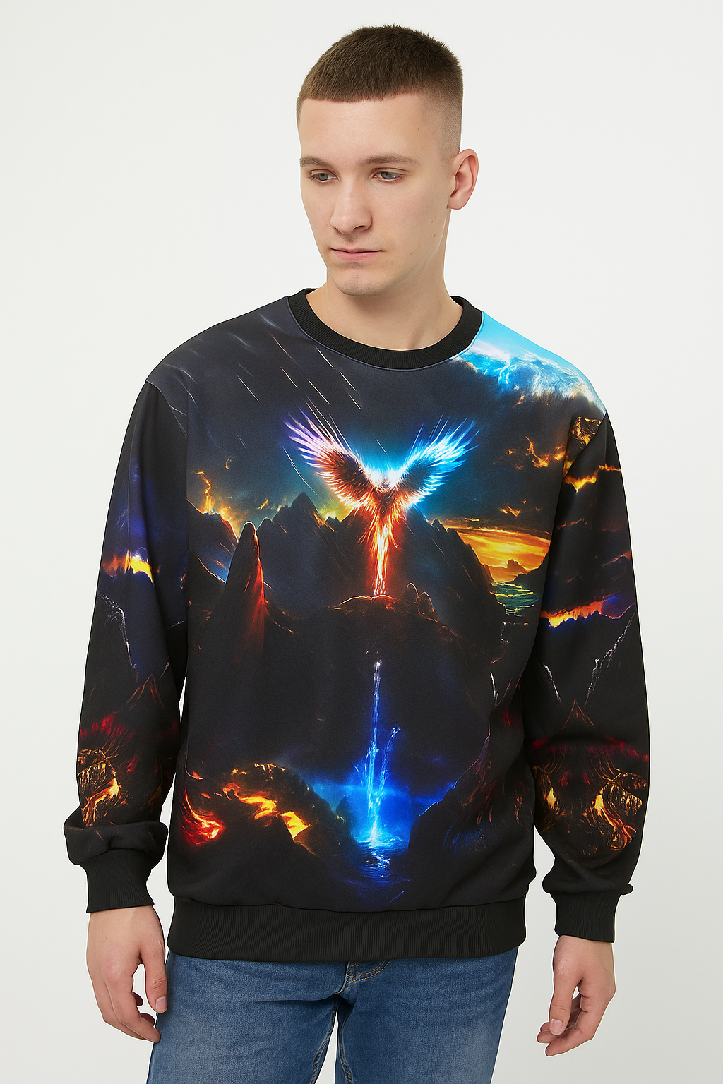 Majestic Eagle Artwork UHD Sweatshirt | AIGenz