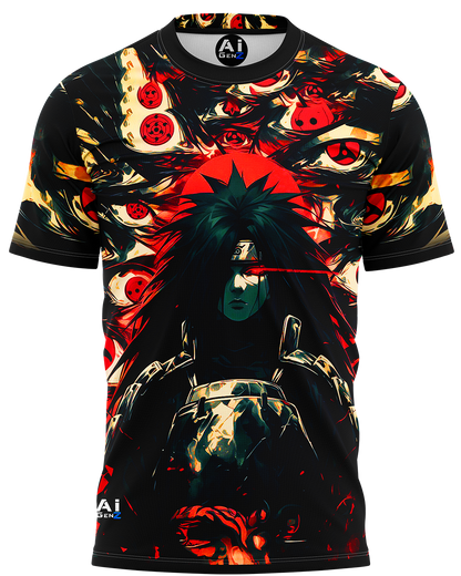 Madara Uchiha [Eternal Mangekyou] 4320p [FULL PRINT] Graphic Tshirt | AIGenz