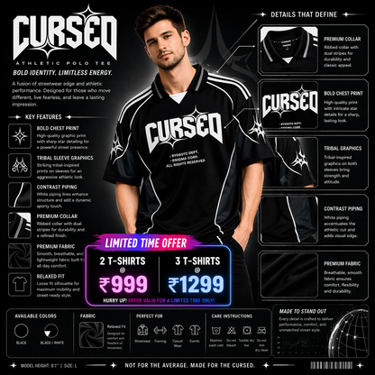 "Cursed" Blokecore Jersey | Y2K Tribal Oversized Polo
