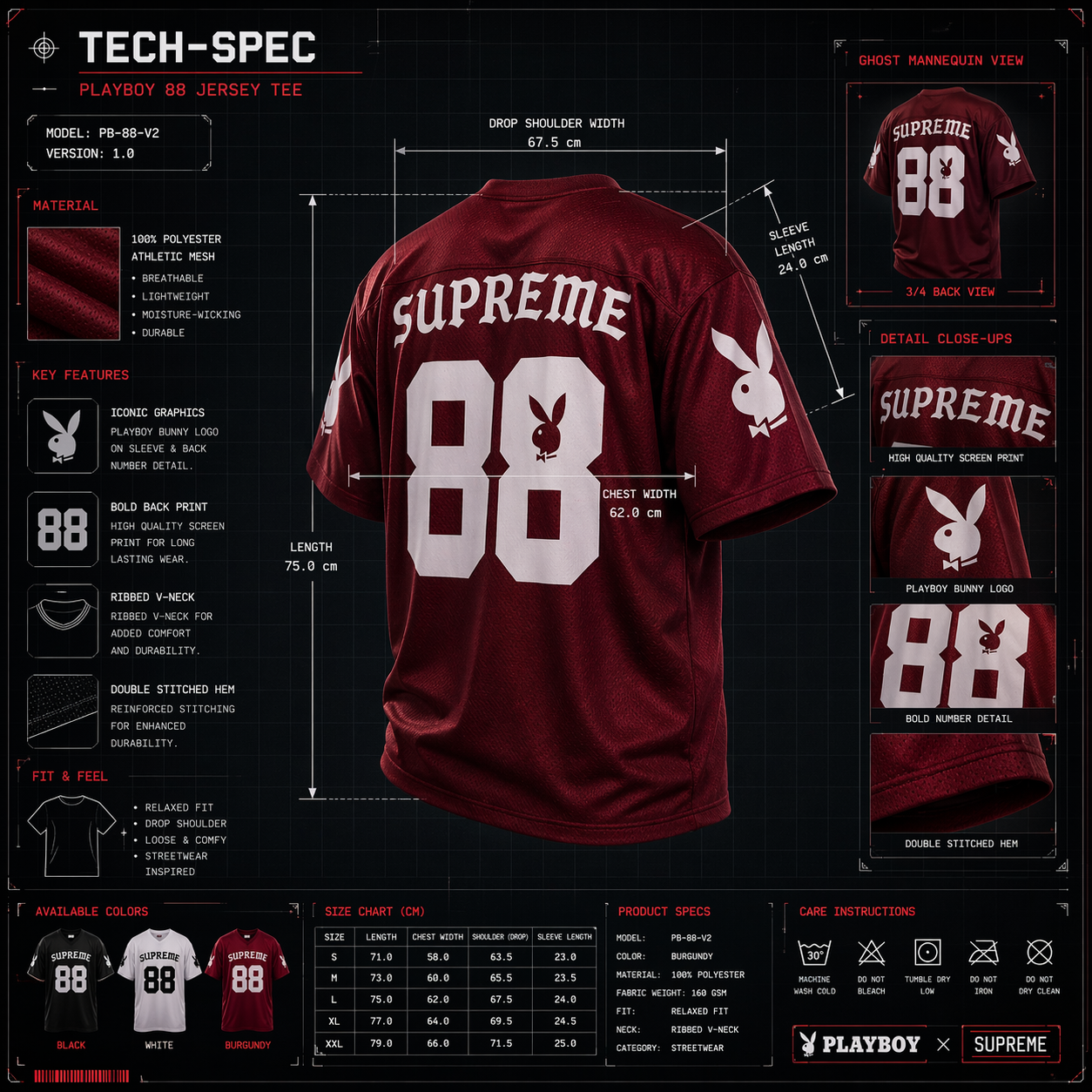 Sporty 'Supreme' light Premium Interlock Fabric Tee