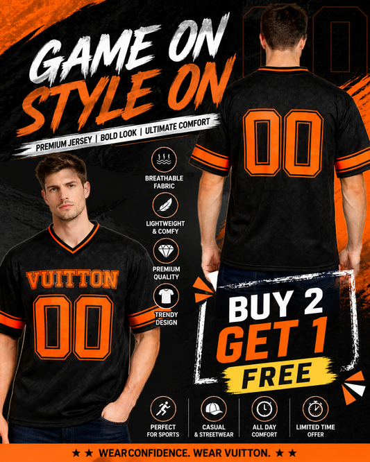 Louis Vuitton: Monogram Jacquard 00 Varsity Neon Stripe Oversized V-Neck Jersey