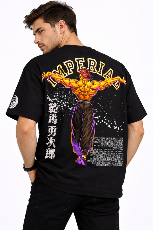 Baki Yujiro Hanma Graphic Tee | Japanese Anime-Core Oversized T-Shirt