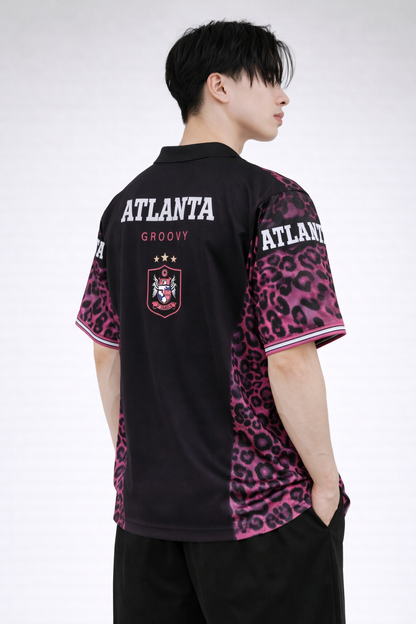 The Atlanta "Midnight Leopard" Jersey Oversized Tee