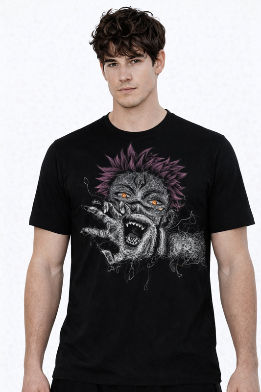 Jujutsu Kaisen: Sukuna 20 Cursed King Kit Malevolent Shimmer Graphic Oversized T-shirt