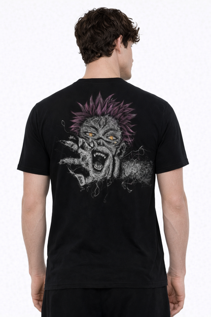 Jujutsu Kaisen: Sukuna 20 Cursed King Kit Malevolent Shimmer Graphic Oversized T-shirt