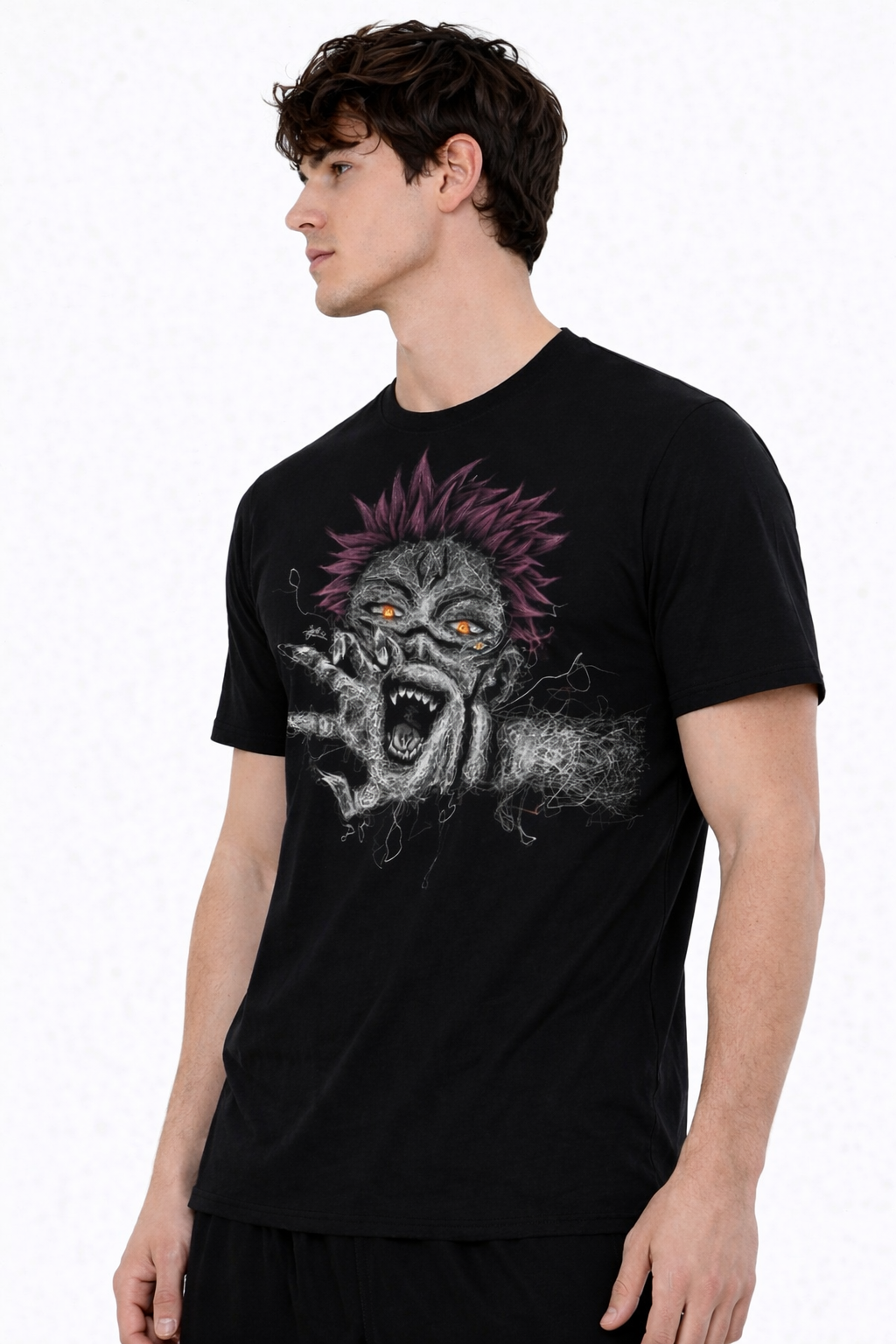 Jujutsu Kaisen: Sukuna 20 Cursed King Kit Malevolent Shimmer Graphic Oversized T-shirt