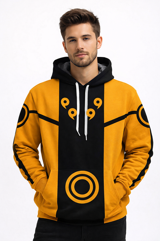 Naruto: Sage of Six Path Hoodie | Hoodie for Man Stylish | 300 GSM Rich Cotton Fleece Solid Oversized Fit Hooded Full Sleeve Oversized Hoodie